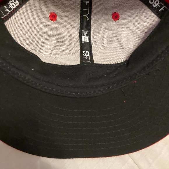 Men's Toronto Blue Jays New Era Scarlet Turn Back the Clock Fitted Hat sz 7 1/2 - Picture 5 of 6